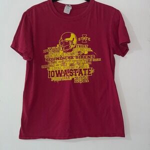 Iowa State Football T-Shirt Gildan‎ Softstyle Maroon Cyclones 2021 Medium